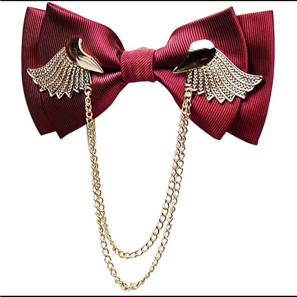 🎗’SHINY SUIT MAN’ Bow ties in Burgundy WEDDING SEASON